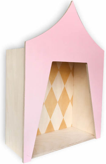 Kids Shelf Wall Mount Beige 30x50x15cm