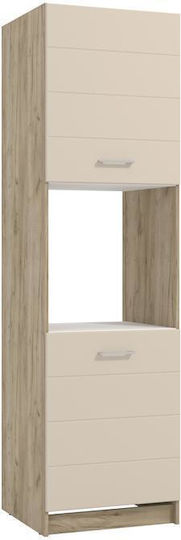 Bd 60 Bodenstehender Schrank Grey Oak-sand 60x58x215cm