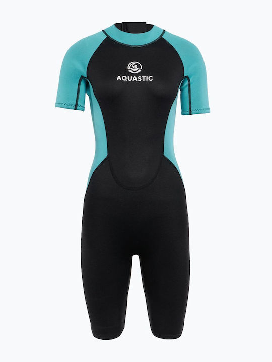 Women's Aquastic Wavey Wetsuit 2 Mm Black Mint Size Xs Women's Aquastic Wavey Wetsuit 2 Mm Black Mint Size Xs