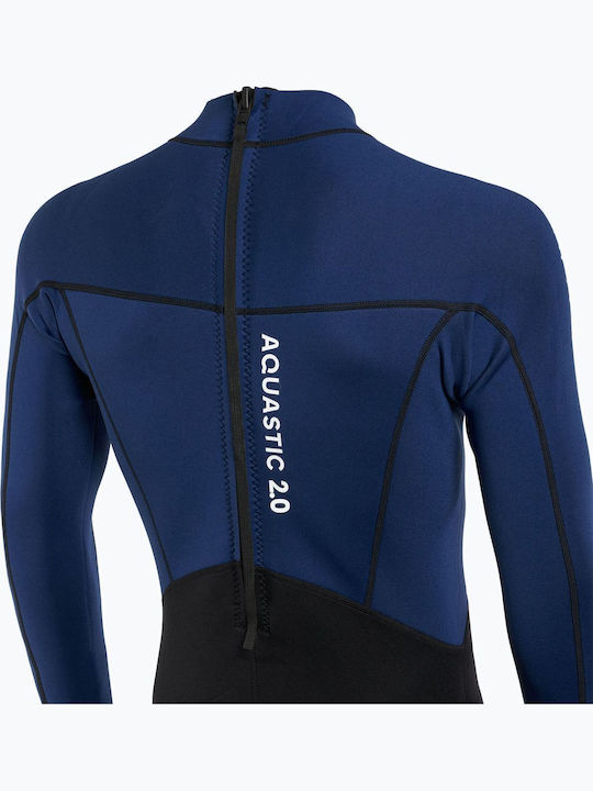 Men's Wetsuit Aquastic Wavey Lg 2 Mm Black Navy Size Xl