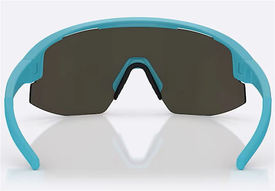 Bliz Cycling Glasses with Turquoise Frame & Multicolour Lenses
