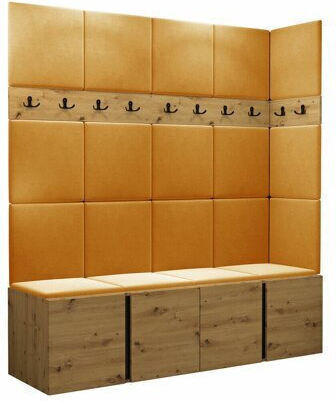 Hartford 265 Entry Furniture with Mirror & Hanger Artisan Βελανιδιά 168x46x186cm
