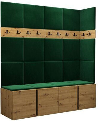 Hartford 265 Entry Furniture with Mirror & Hanger Artisan Βελανιδιά 168x46x186cm