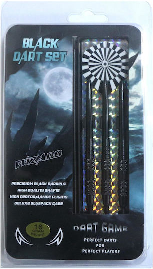 Master Wizard Black Brass Darts 3 Pieces Soft Tip 16g