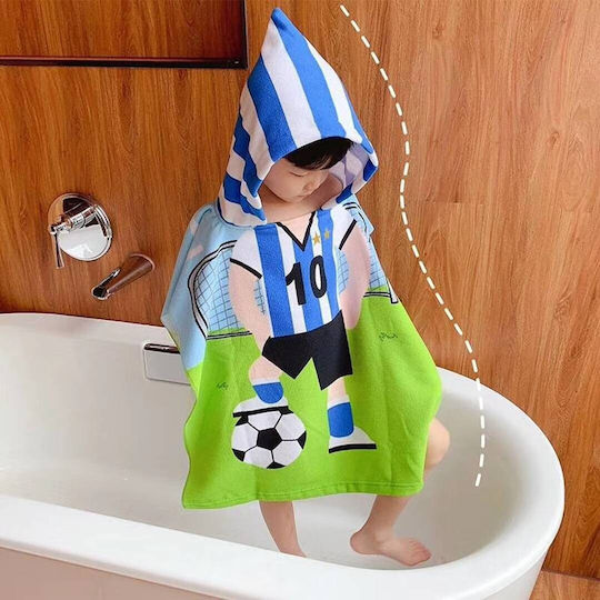 Poncho de plajă pentru copii Albastru