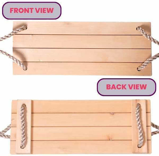 Leagăn Atârnare Din Lemn 213x16.2x16.2 cm Pentru 3+ Ani Maro