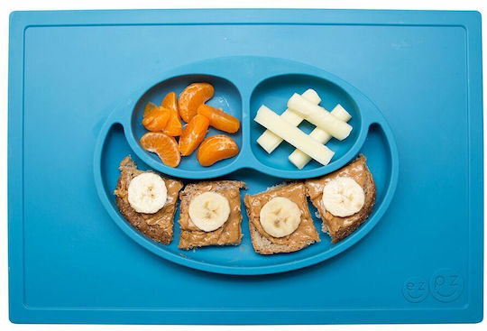 Ezpz Silicone Baby Tray Happy Mat for 24+ months Blue