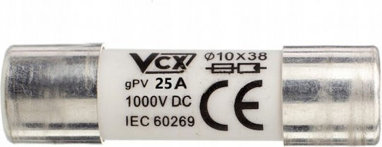 Set 10 Cylindrical Fuse Gpv 16a 1000v Dc Vcx 10x38mm