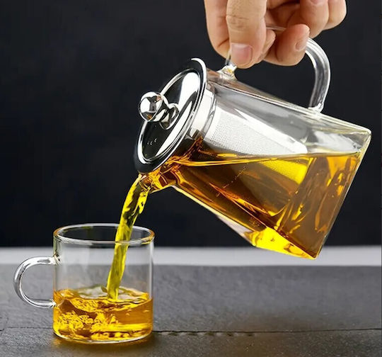Τσαγιέρα με Φίλτρο Γυάλινη 950ml