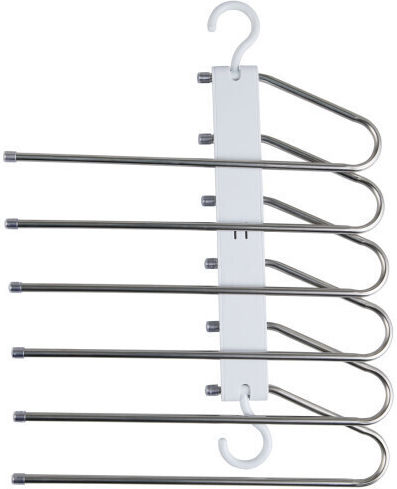 Set of 2 Space-Saving Closet Hangers with 6 Slots 8720604887228 Umuzi Cleaning Set of 2 Space-Saving Closet Hangers with 6 Slots 8720604887228 Umuzi Cleaning
