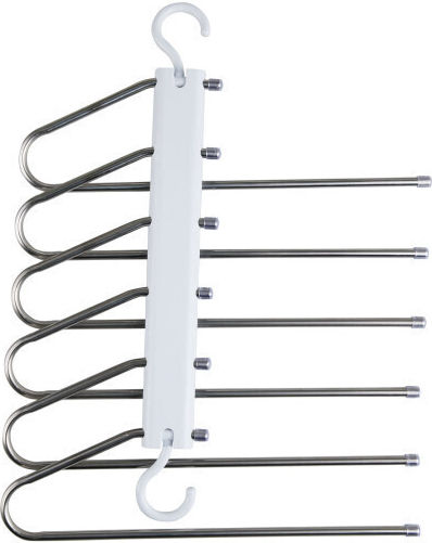 Set of 2 Space-Saving Closet Hangers with 6 Slots 8720604887228 Umuzi Cleaning