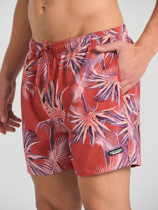 Men's Swimwear Shorts Orange Floral