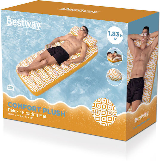 Bestway Aufblasbare Pool-Matratze Orange 183x84cm