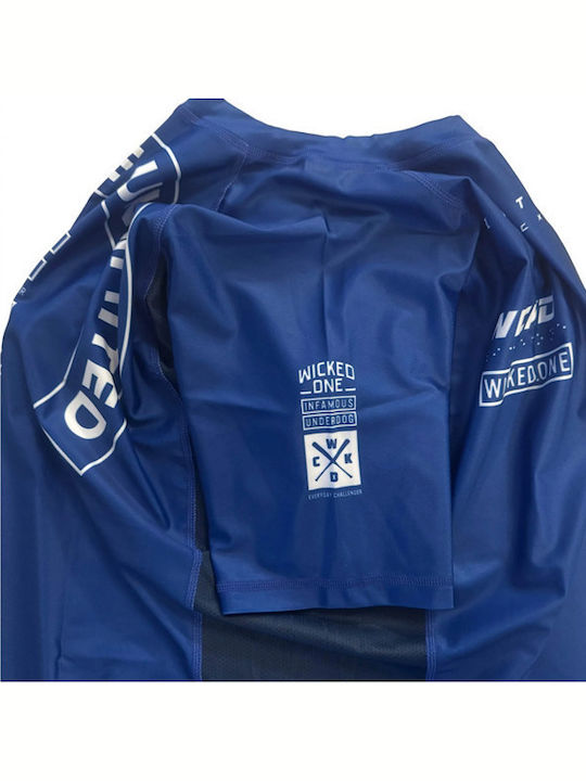 Wicked1 Short Sleeve Shirt WK-FRA-TC-BL-M for Jiu-Jitsu Blue