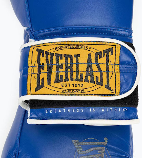 Everlast 1910 Classic Sparring Boxing Gloves Leather for Match Blue