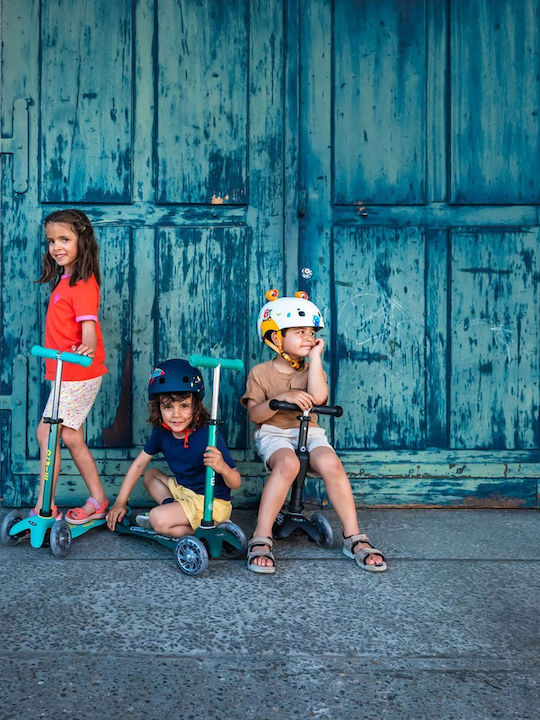 Micro 3D Monsters Cască pentru biciclete / trotinete pentru copii Scooter Multicolor cu lumină LED încorporată
