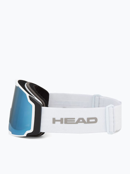 Head Neves Ski & Snowboard Goggles Kids White with Lens in Blue Color