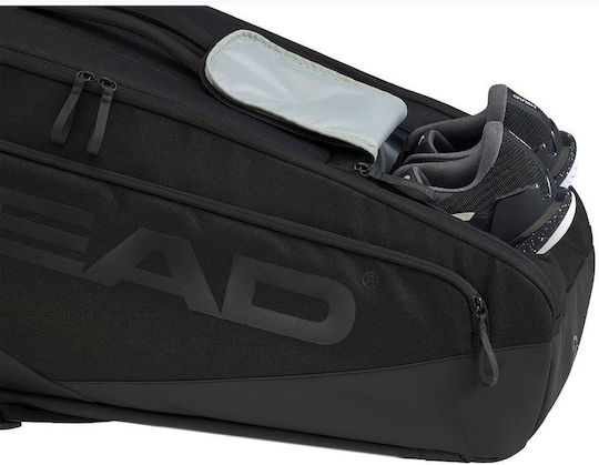 Head Pro X Τσάντα Ώμου / Χειρός Τένις 9 Ρακετών Μαύρη