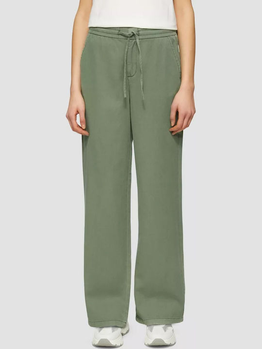 Women's Fabric Trousers Green