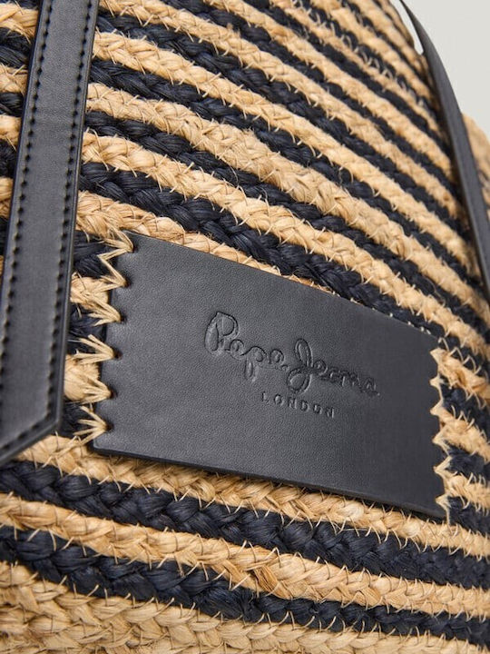 Tote Collection Ψάθινη Γυναικεία Τσάντα Tote Χειρός Μαύρη