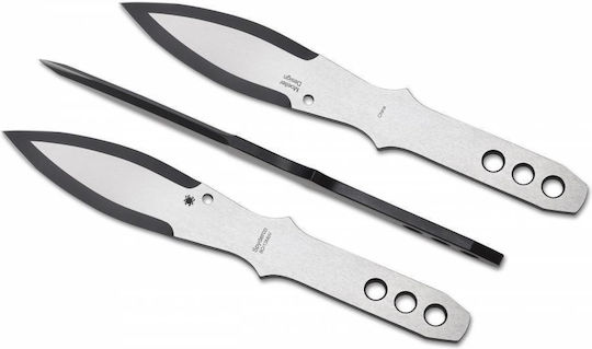Spyderco Spyder Thrower Small Μαχαίρι Γκρι σε Δερμάτινη Θήκη Σετ 3τμχ