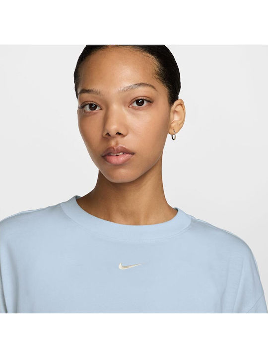 Sportswear Summer Mini Athletic Dress T-Shirt Short Sleeve Light Blue