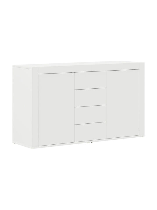 Sideboard Wooden with Drawers White 120x36x69cm