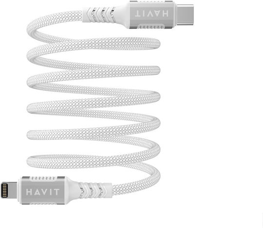 Havit CB6298 Magnetic la Cablu Lightning Alb 1m