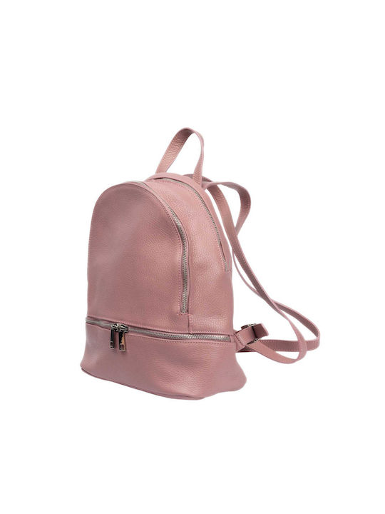 Leder Damentasche Rucksack Rosa