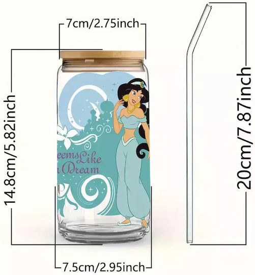 Glass Cup Lid Jasmine