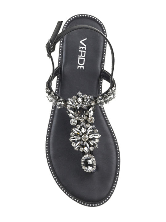 Women's Flat Sandals in Black Color