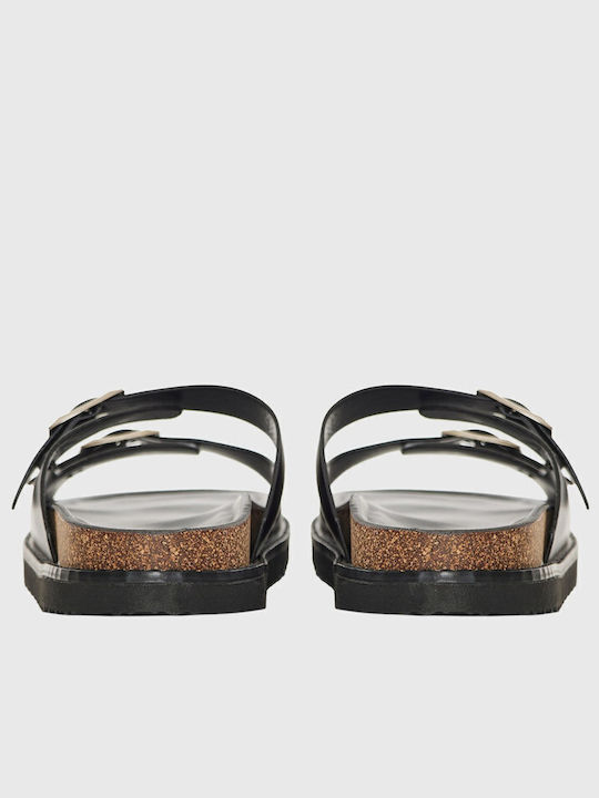 Women's Flat Sandals in Black Color