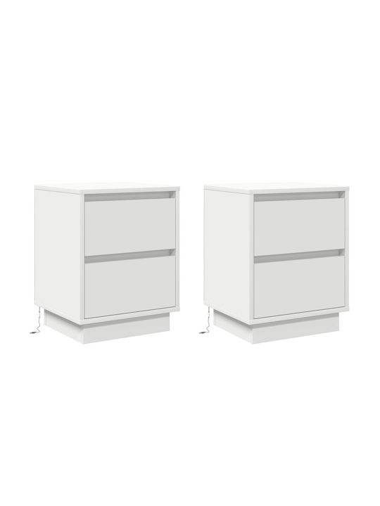 Nachttische White 2Stück 39x34.5x50cm