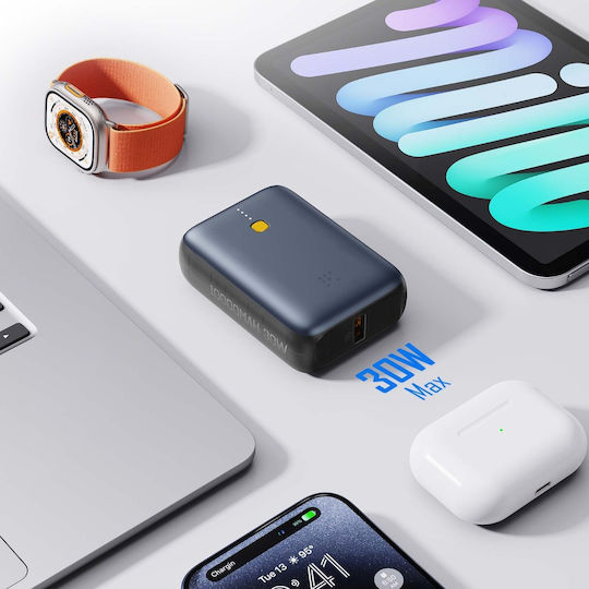 Voltme Hypercore 10K Power Bank 10000mAh 30W with USB-A Port and USB-C Port Power Delivery / Quick Charge 4.0 Blue