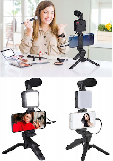 Verk Group Cell Phone Tripod Bluetooth With Black Lighting