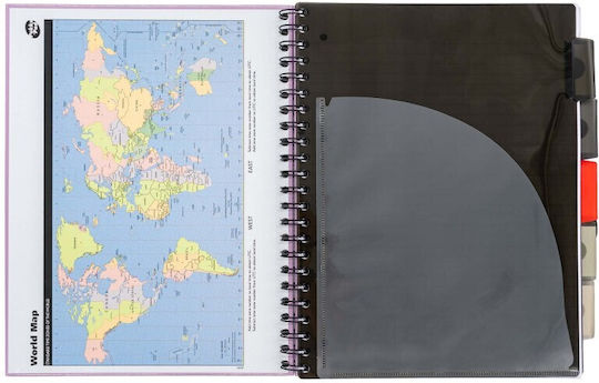 Pukka Pad Spiral Notebook Ruled A4 200 Sheets 5 Subjects Multicolour 1pcs