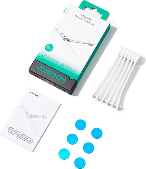 Joyroom Jr-zs422 Silicone Cable Tie Magnet Set 6 White Jr-zs422_w