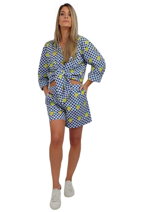 Set de femei cu Pantaloni scurți Blue With Lemons