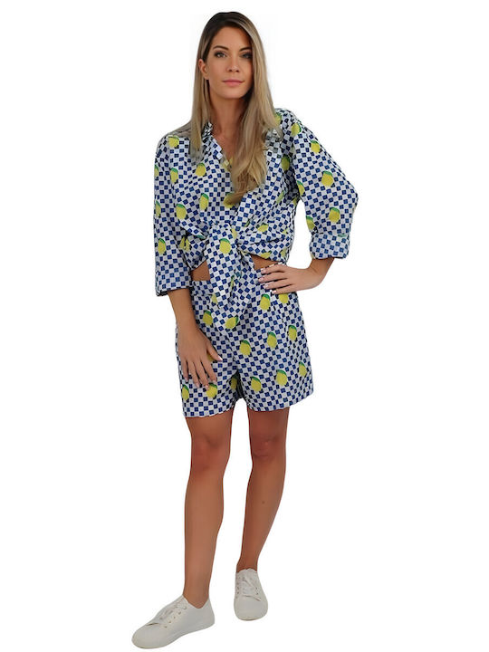 Set de femei cu Pantaloni scurți Blue With Lemons