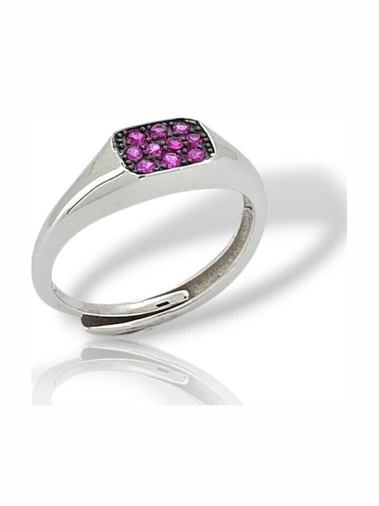 Mentzos Damen Ring mit Zirkonia aus Silber