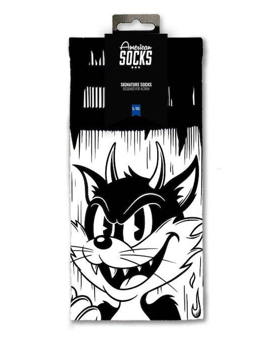American Socks Κάλτσες Λευκο / Μαυρο