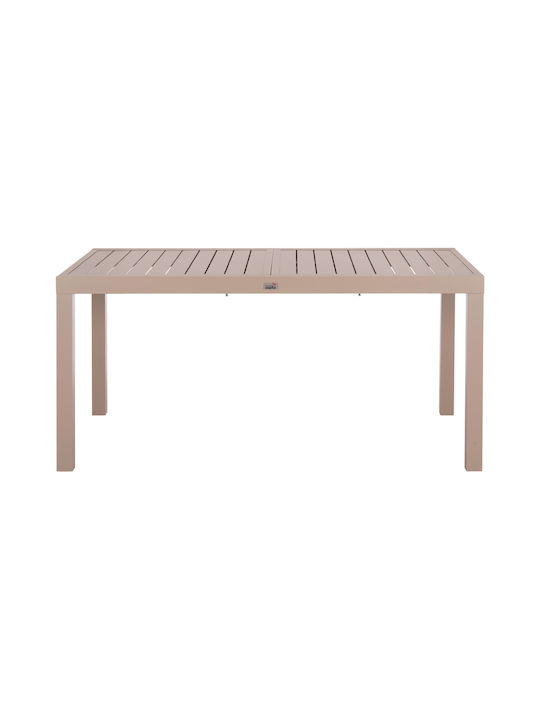 Маса Алуминиево Разтегателена Krum CAPPUCCINO 160x90x73бр