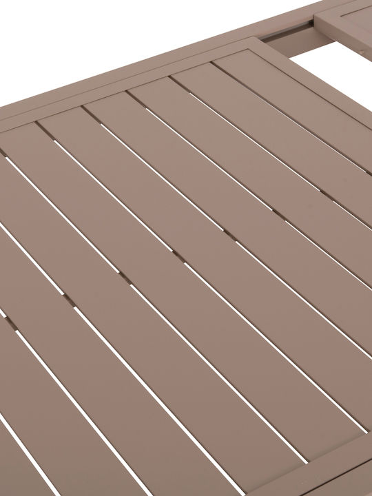 Маса Алуминиево Разтегателена Krum CAPPUCCINO 160x90x73бр