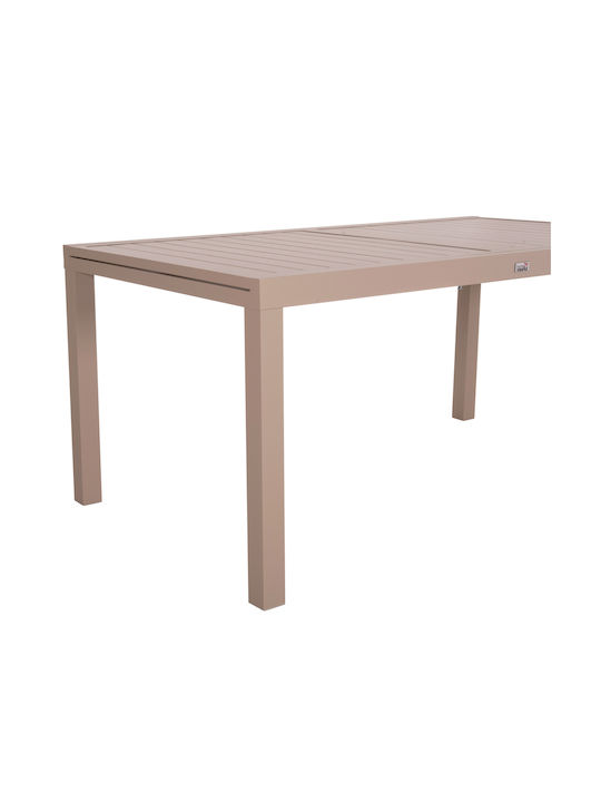 Маса Алуминиево Разтегателена Krum CAPPUCCINO 160x90x73бр