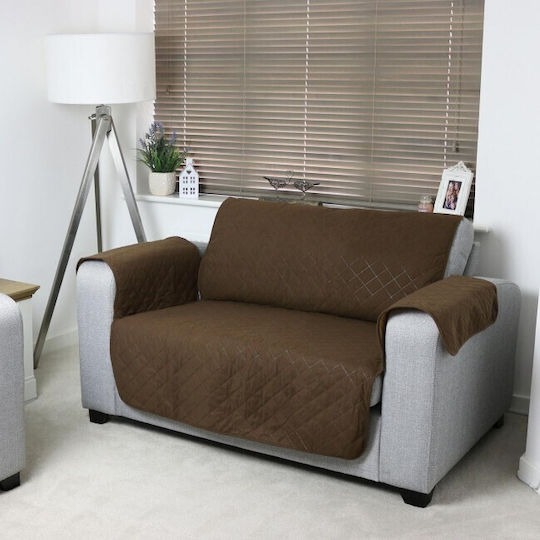 Elastische Abdeckung Für Zweisitziges Sofa Braune 130x195cm