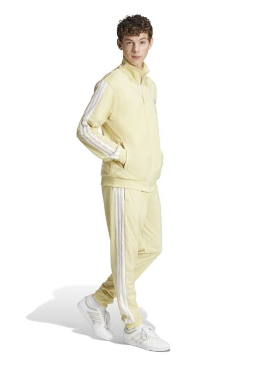 Basic 3-stripes Tricot Trainingsanzug Glänzend Light Yellow