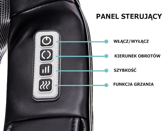 Verk Group Pillow Massage Shiatsu for the Neck, the Head, the Back, the Legs & the Body with Heating Function Black