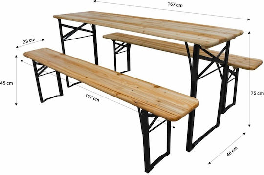 Heinner Garten- und Outdoor-Möbelsets 3 Stück Speisesaal