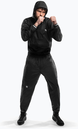 Costum de saună cu glugă Hayabusa Pro negru mărimea L