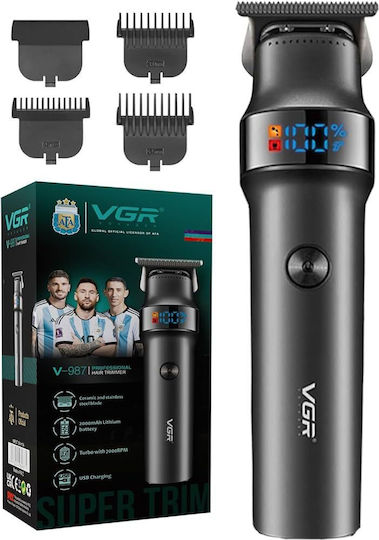 VGR Professional Set Rechargeable Hair Clipper Black V-987